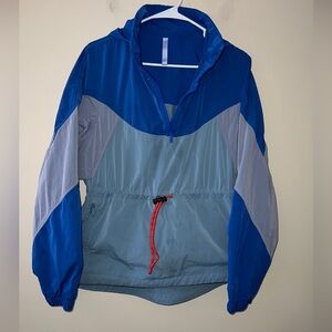 Lululemon Evergreen Anorak Windbreaker Wild Bluebell Cascade Blue size 8 Women